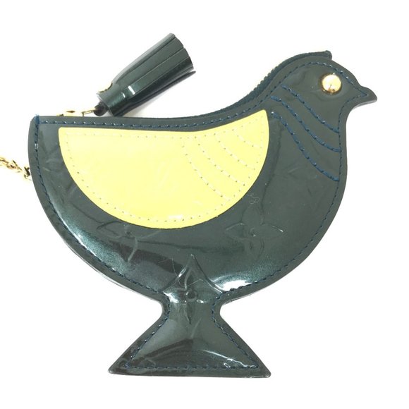 LOUIS VUITTON M91405 Monogram Vernis Pochette Oiseau Wallet Coin Purse Key Ri... - Picture 3 of 14